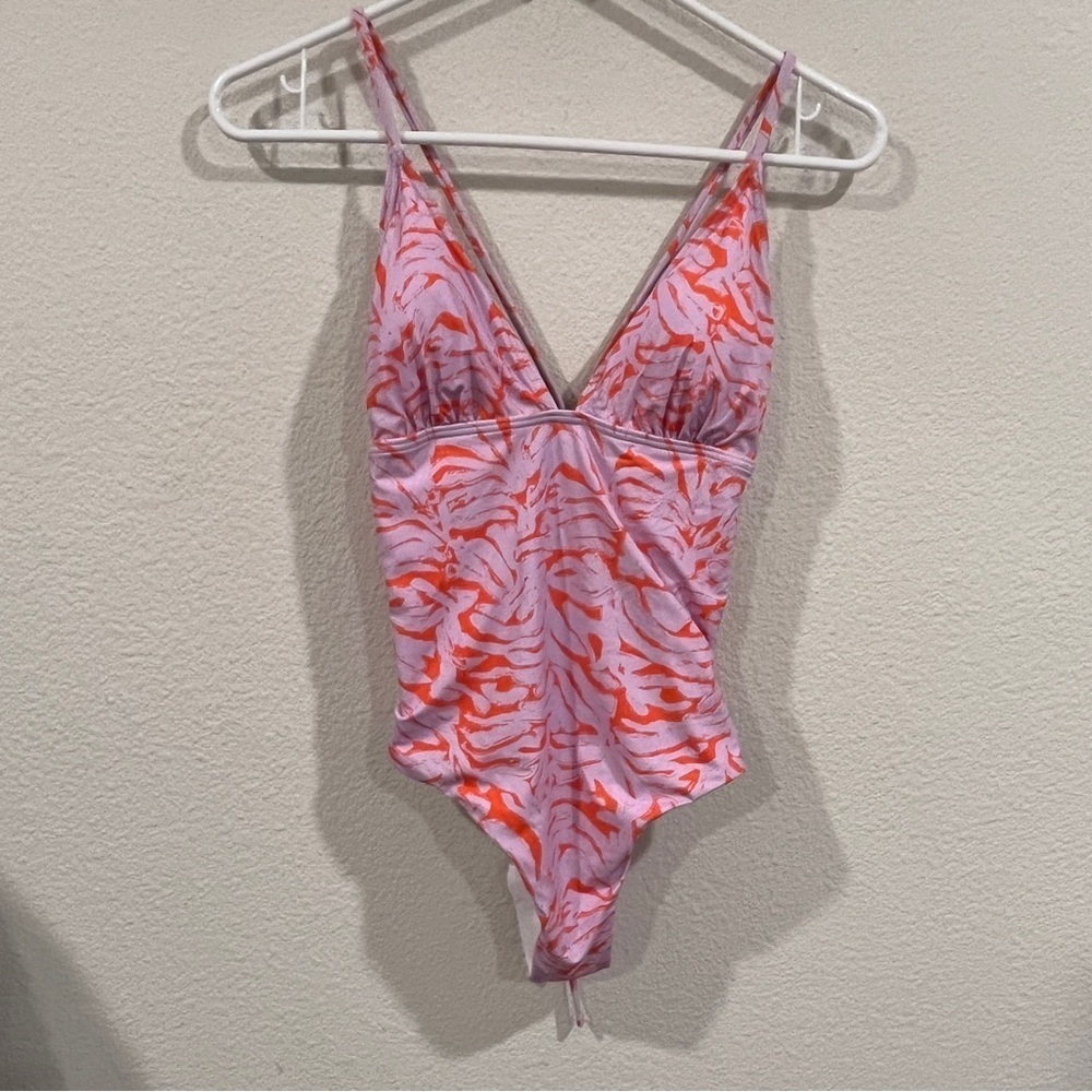 New Vero Moda pinkish purple and coral one piece swimsuit size xsmall